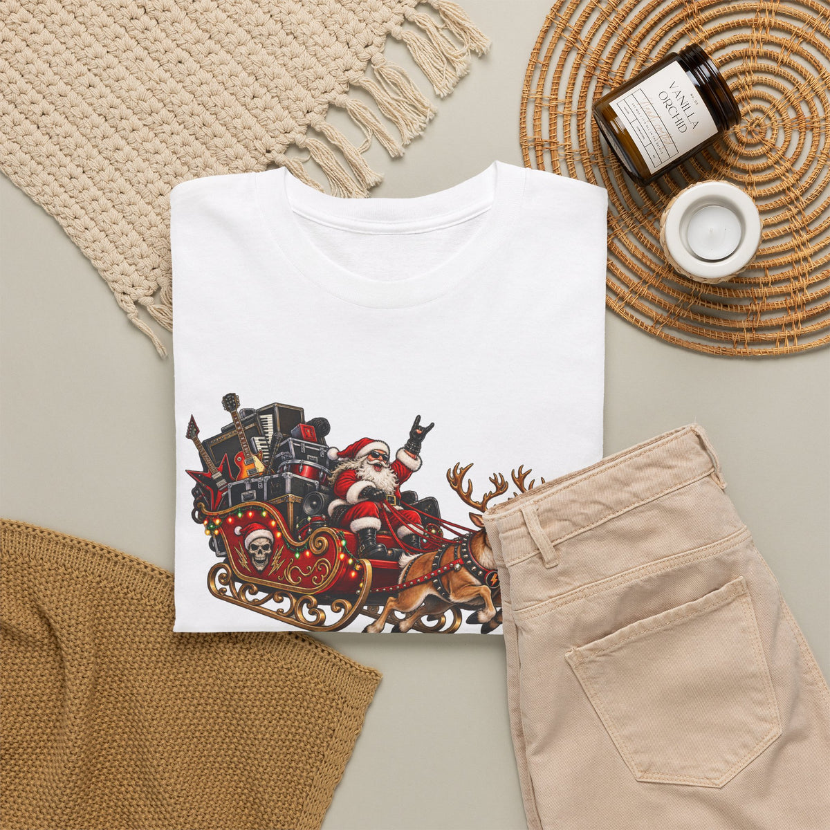 Festive Santa Sleigh Christmas T-Shirt