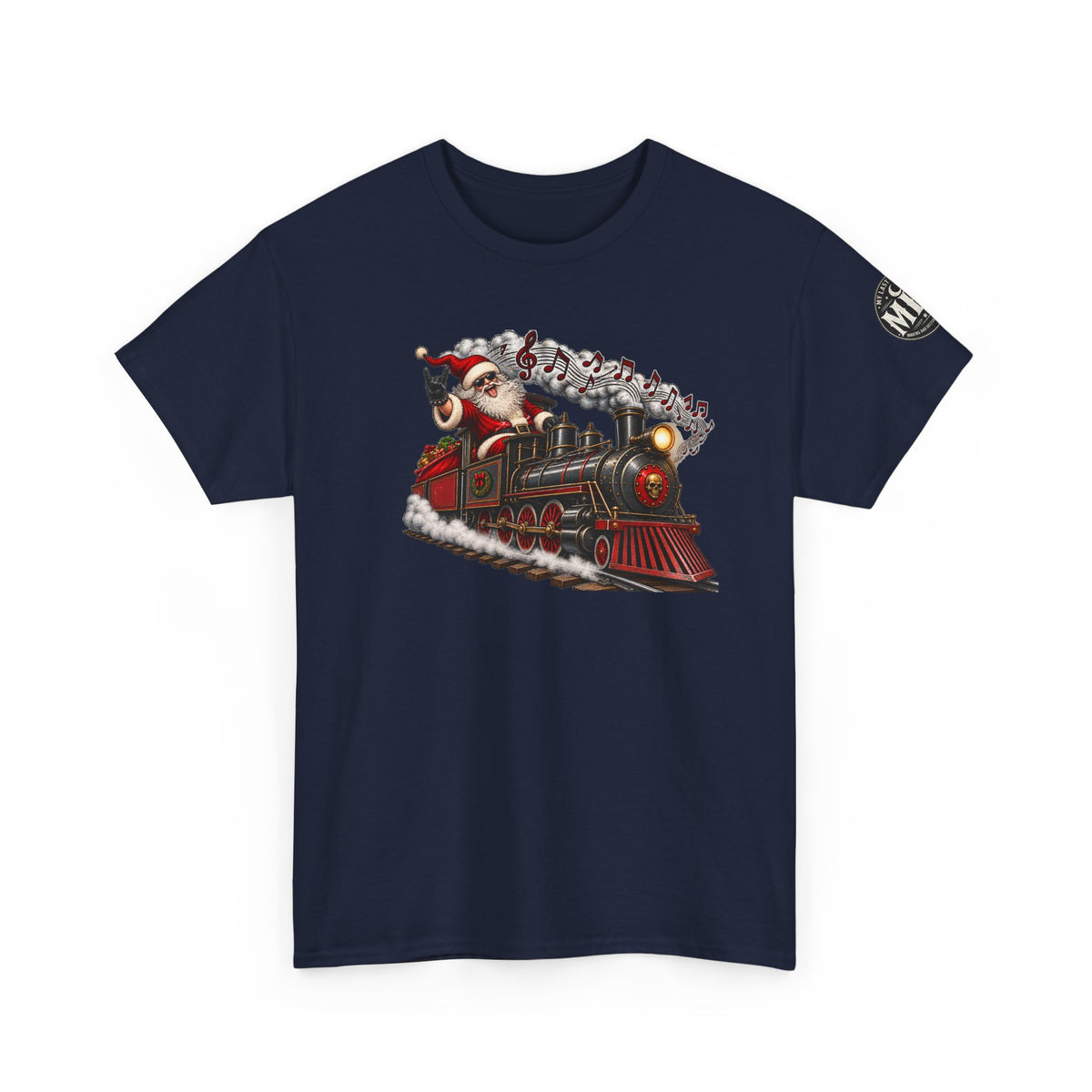 Christmas Train Santa Graphic T-Shirt