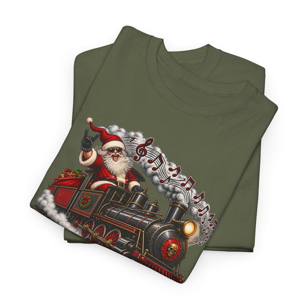 Christmas Train Santa Graphic T-Shirt
