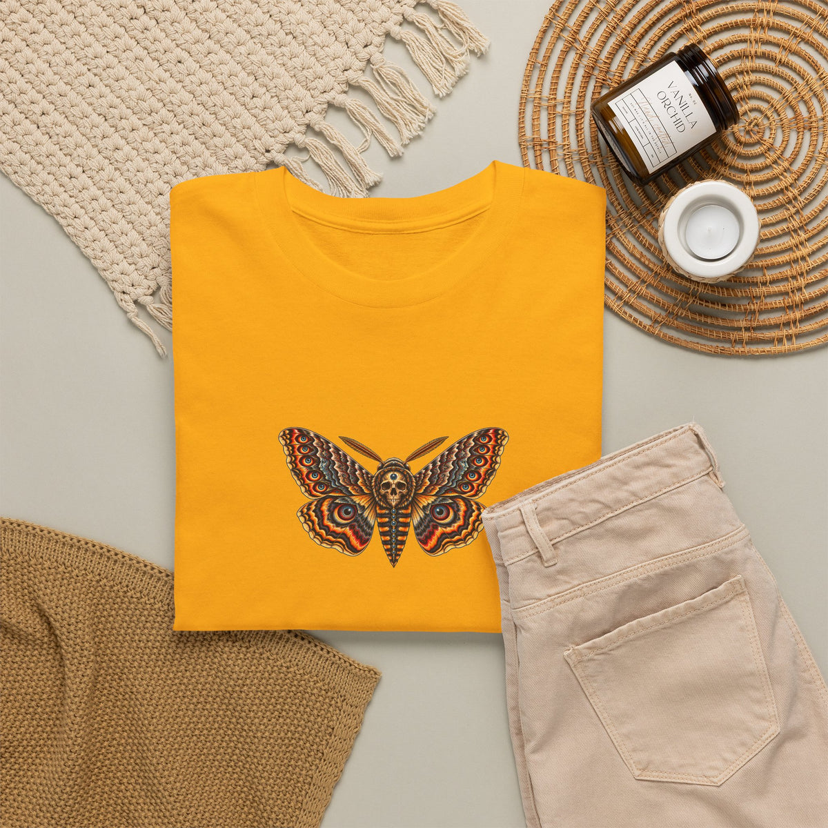 Mystical Moth and Sacred Geometry Graphic Tee