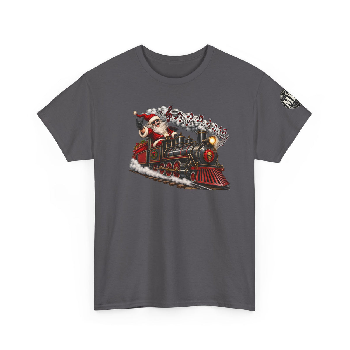Christmas Train Santa Graphic T-Shirt