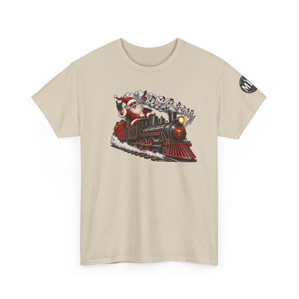 Christmas Train Santa Graphic T-Shirt