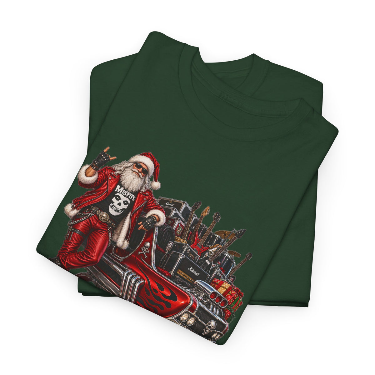 Santa Claus Christmas Hot Rod Tee