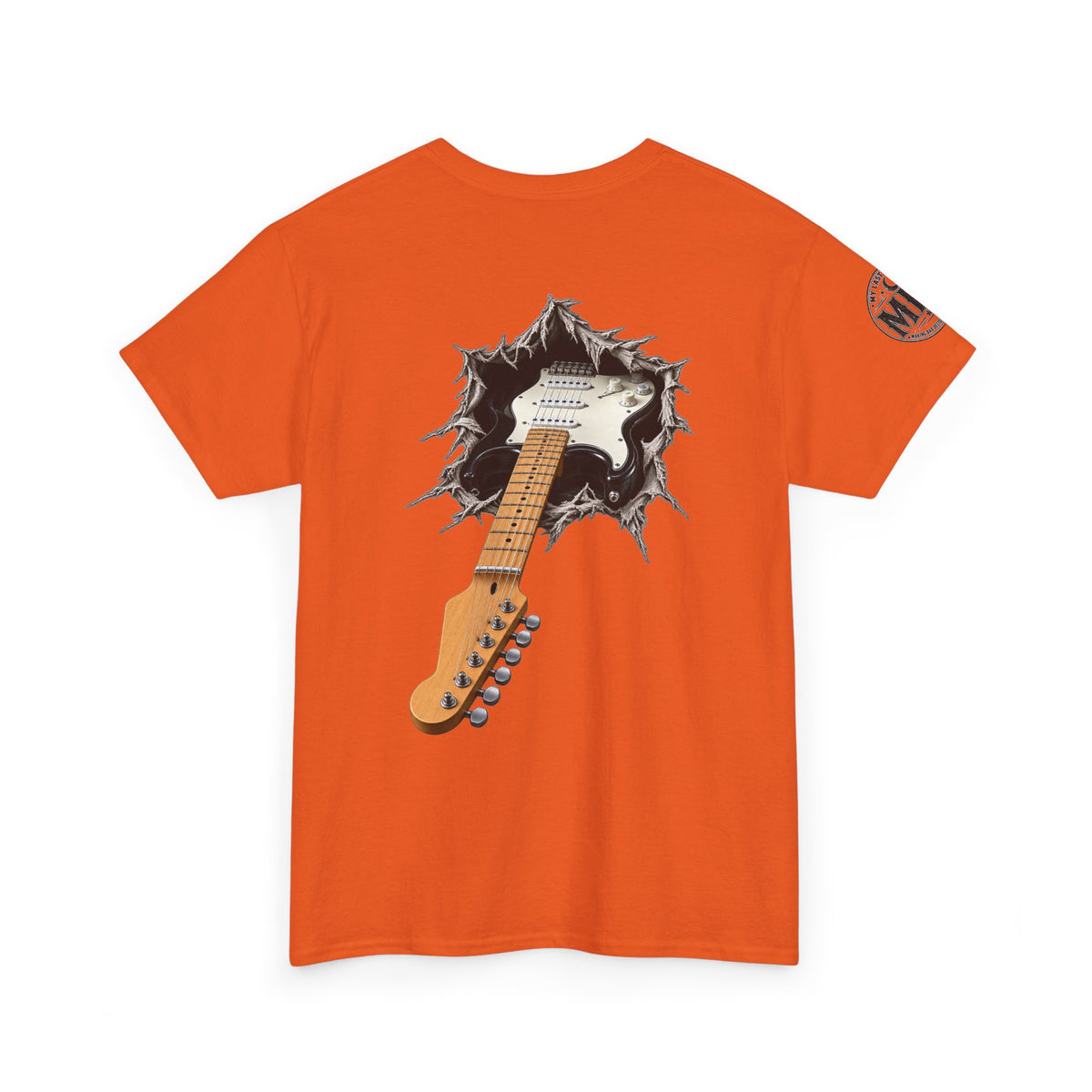 Electric Guitar Tee —  (Guitar Breaking Through Back)