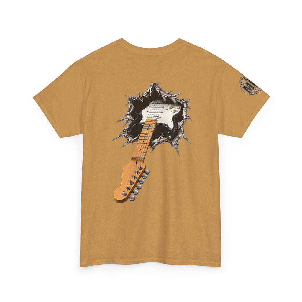 Electric Guitar Tee —  (Guitar Breaking Through Back)