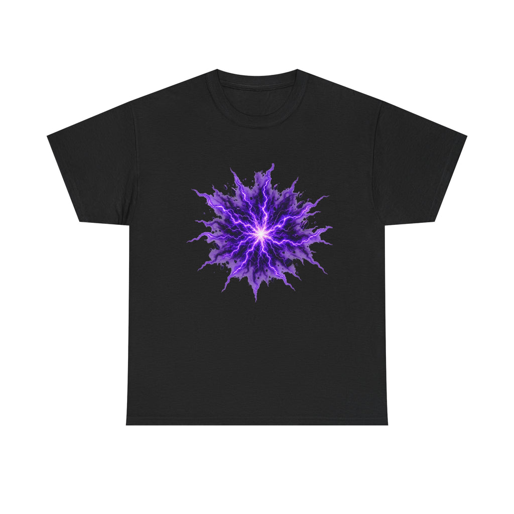 Electric Aura Tee — Purple Energy Silhouette T-Shirt