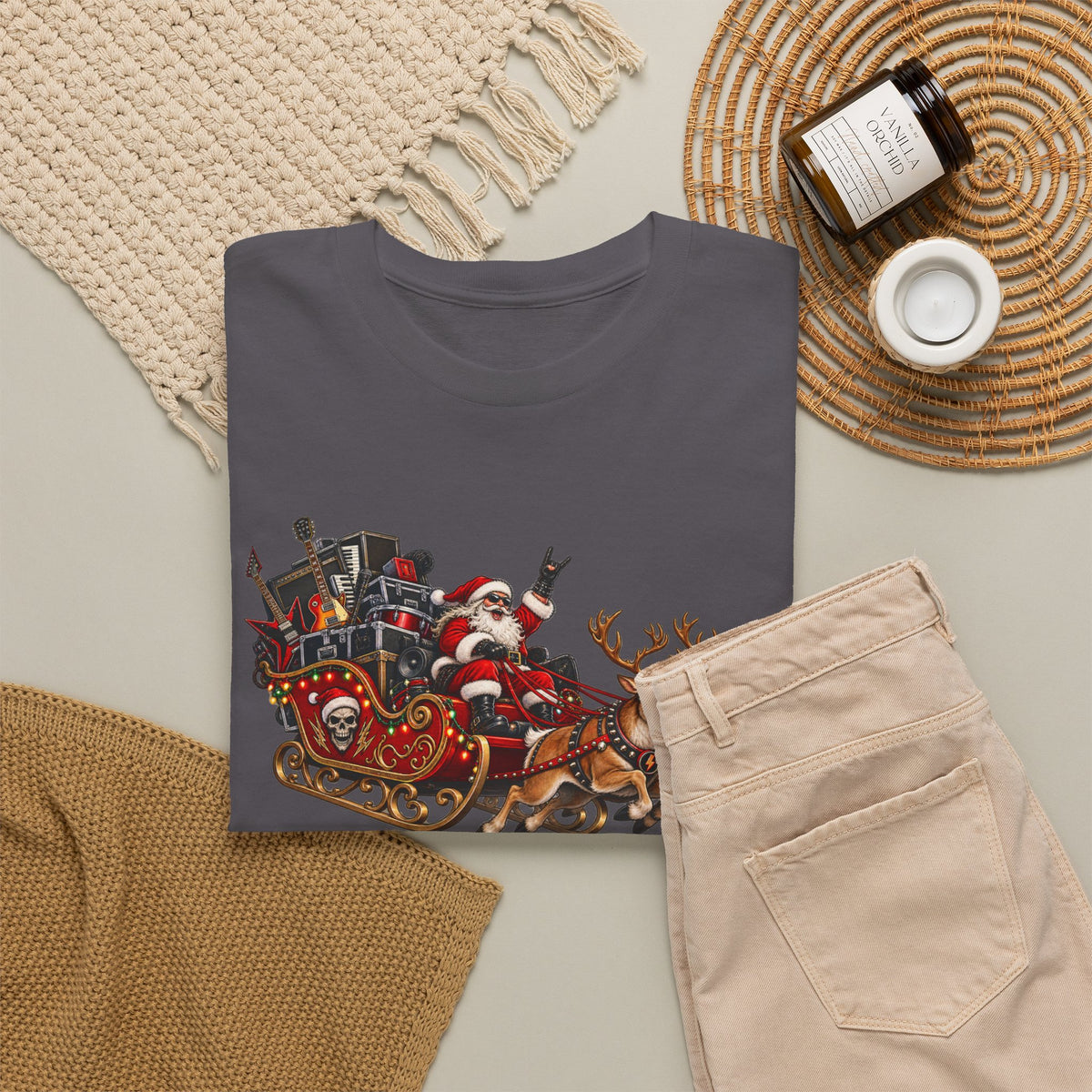Festive Santa Sleigh Christmas T-Shirt