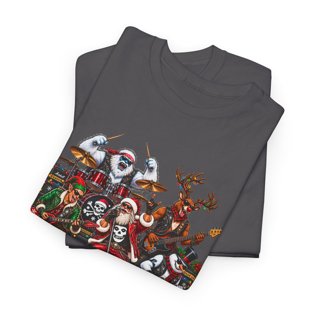 Festive Christmas Reindeer and Santa Crew T-Shirt