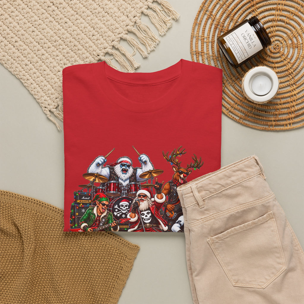 Festive Christmas Reindeer and Santa Crew T-Shirt