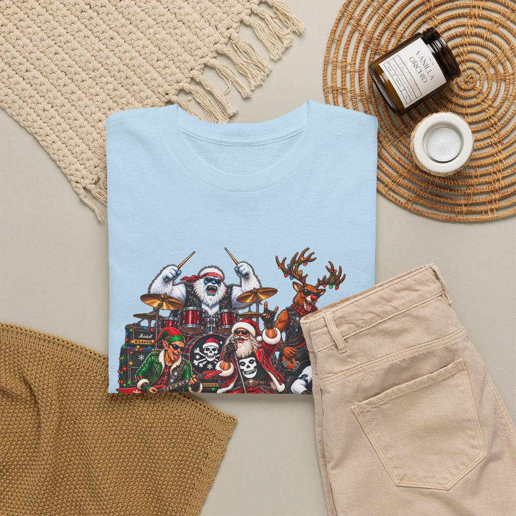 Festive Christmas Reindeer and Santa Crew T-Shirt