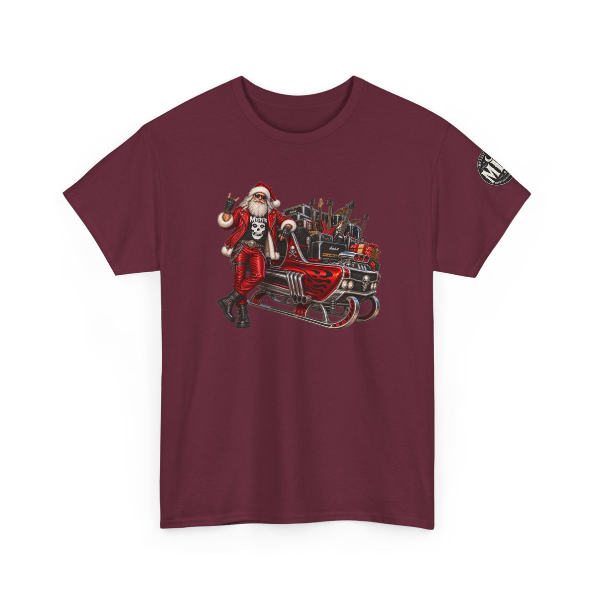 Santa Claus Christmas Hot Rod Tee