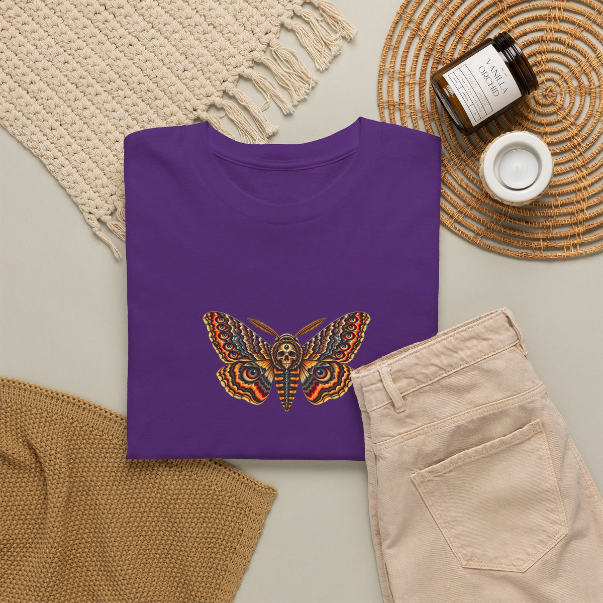 Mystical Moth and Sacred Geometry Graphic Tee