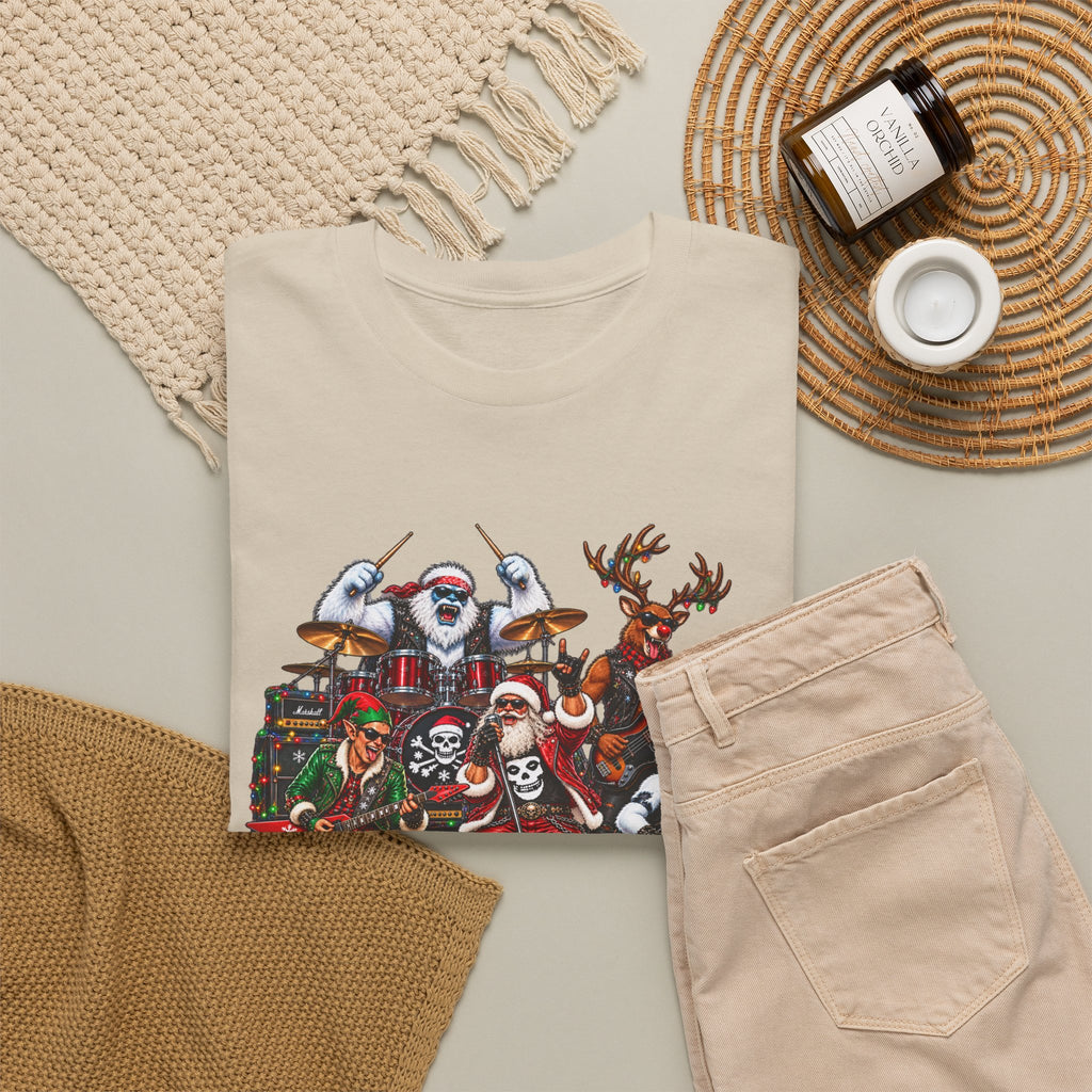 Festive Christmas Reindeer and Santa Crew T-Shirt