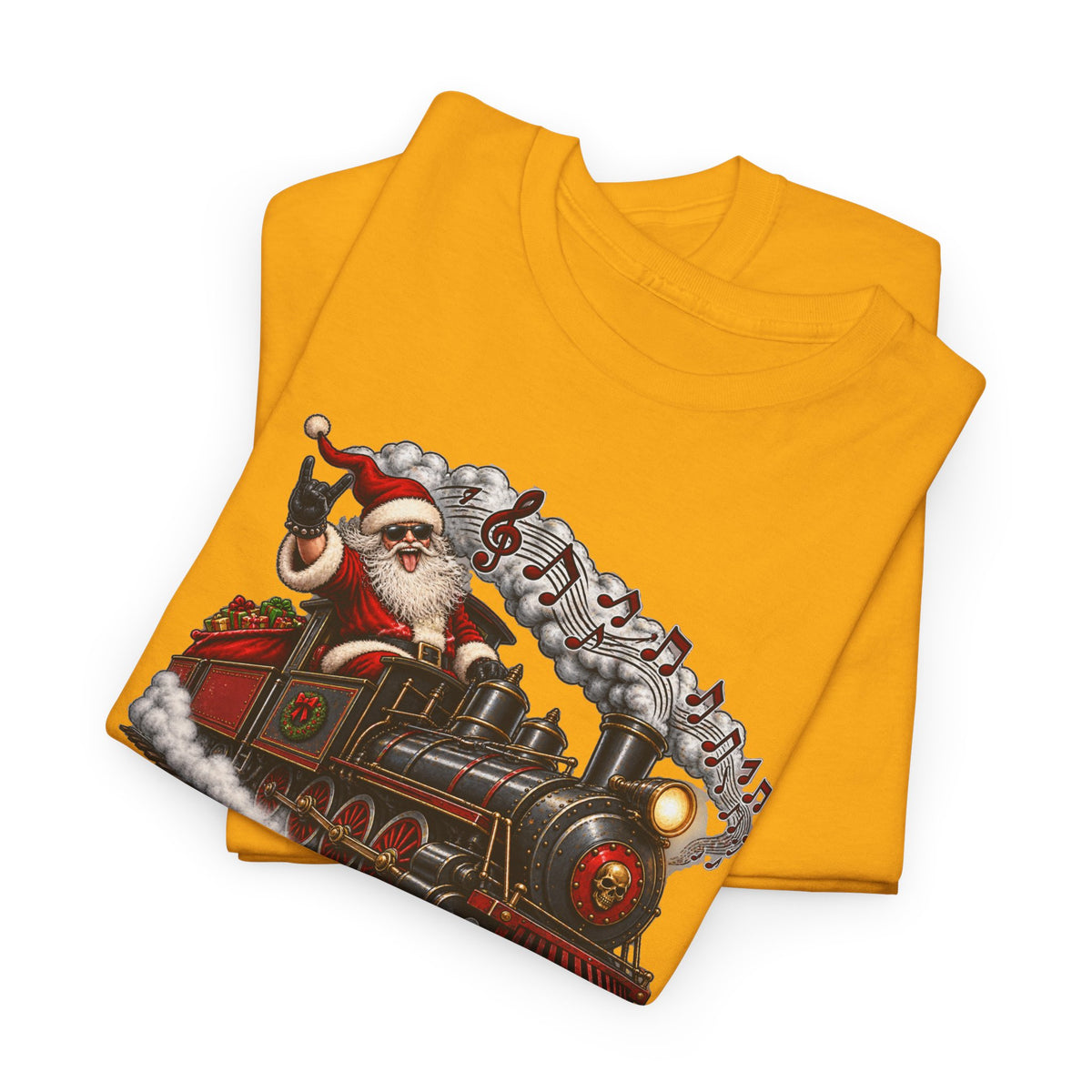 Christmas Train Santa Graphic T-Shirt