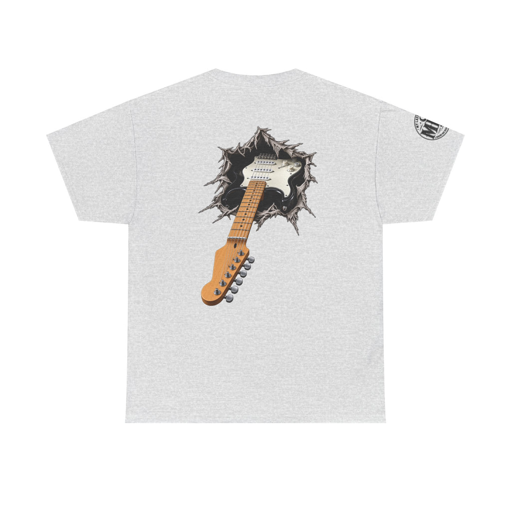 Electric Guitar Tee —  (Guitar Breaking Through Back)