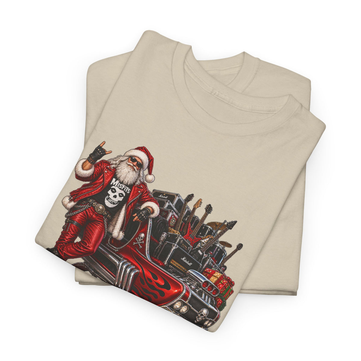 Santa Claus Christmas Hot Rod Tee