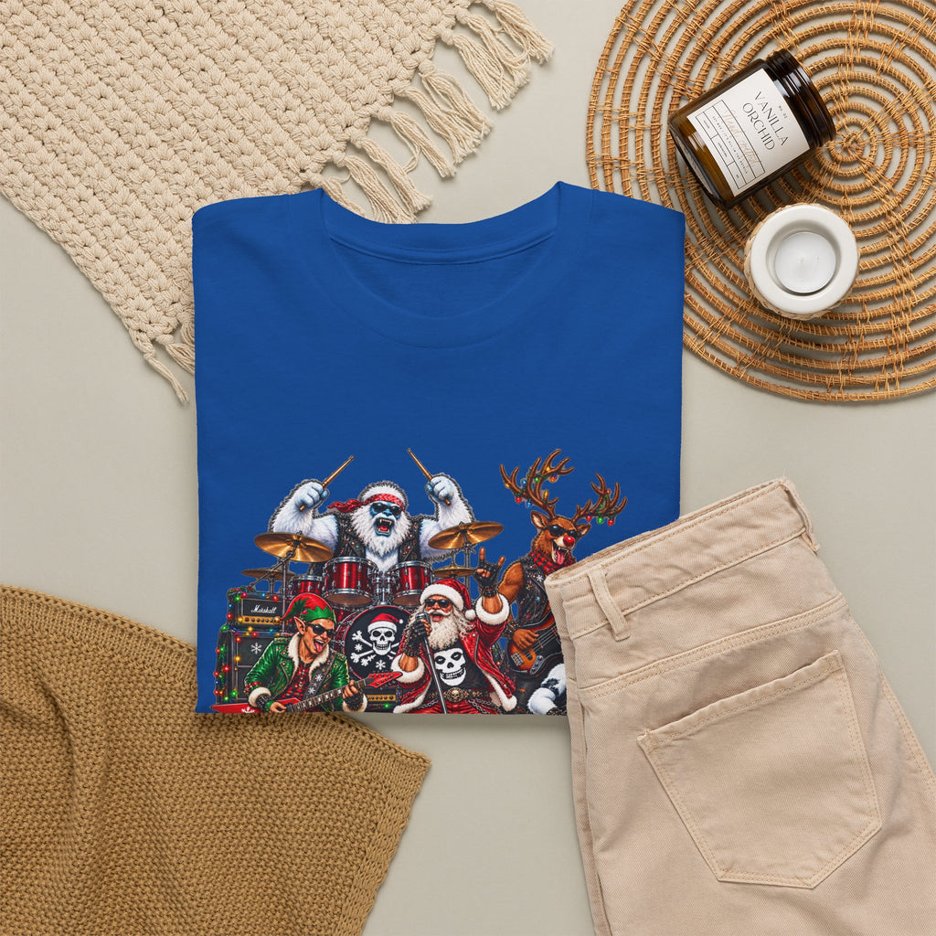 Festive Christmas Reindeer and Santa Crew T-Shirt
