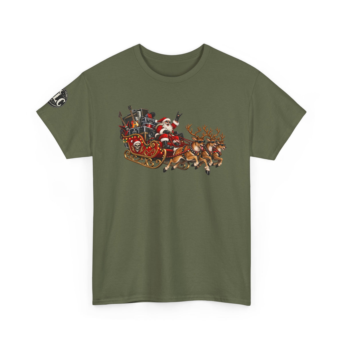Festive Santa Sleigh Christmas T-Shirt