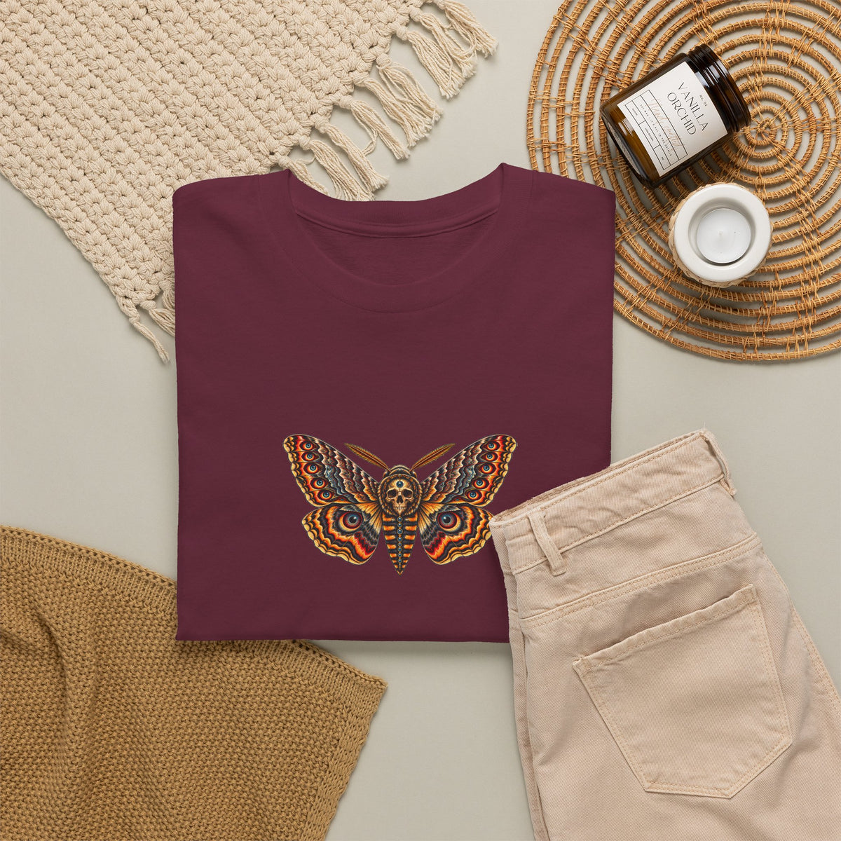 Mystical Moth and Sacred Geometry Graphic Tee