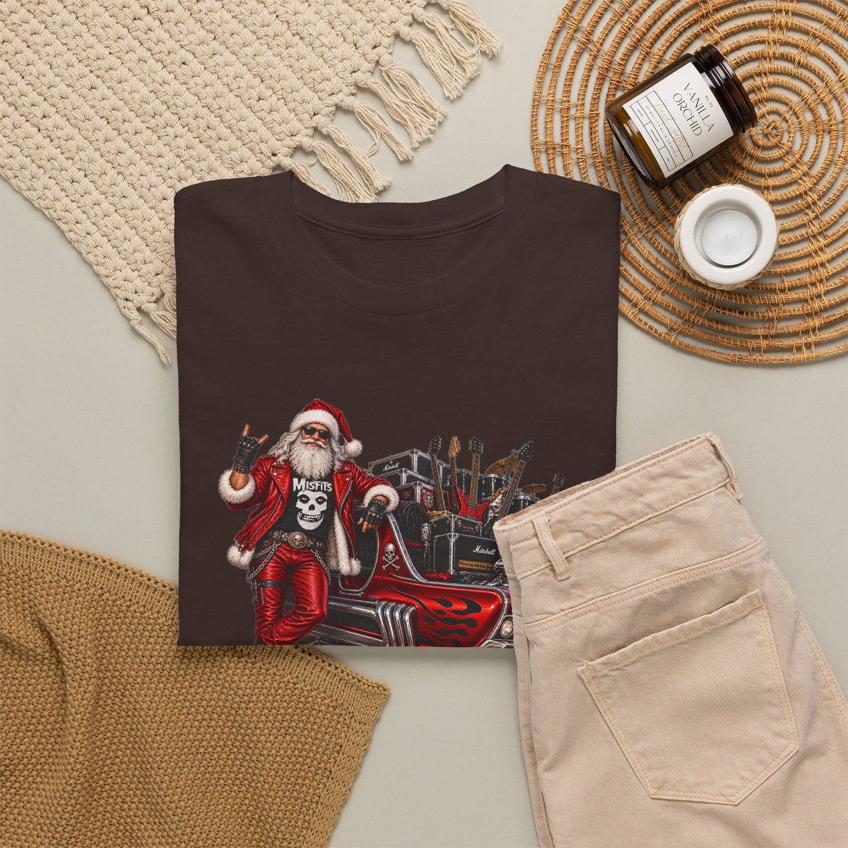 Santa Claus Christmas Hot Rod Tee