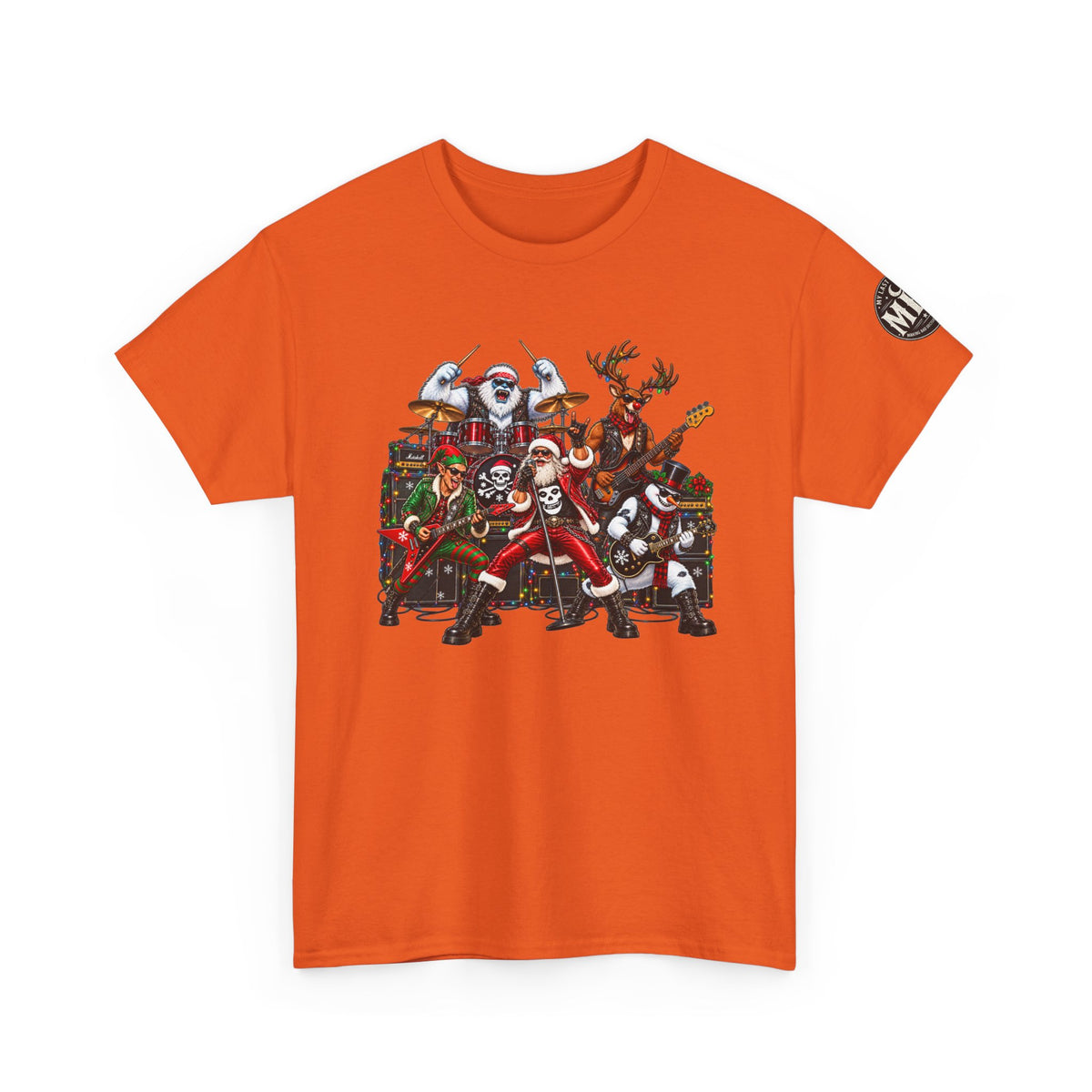 Festive Christmas Reindeer and Santa Crew T-Shirt