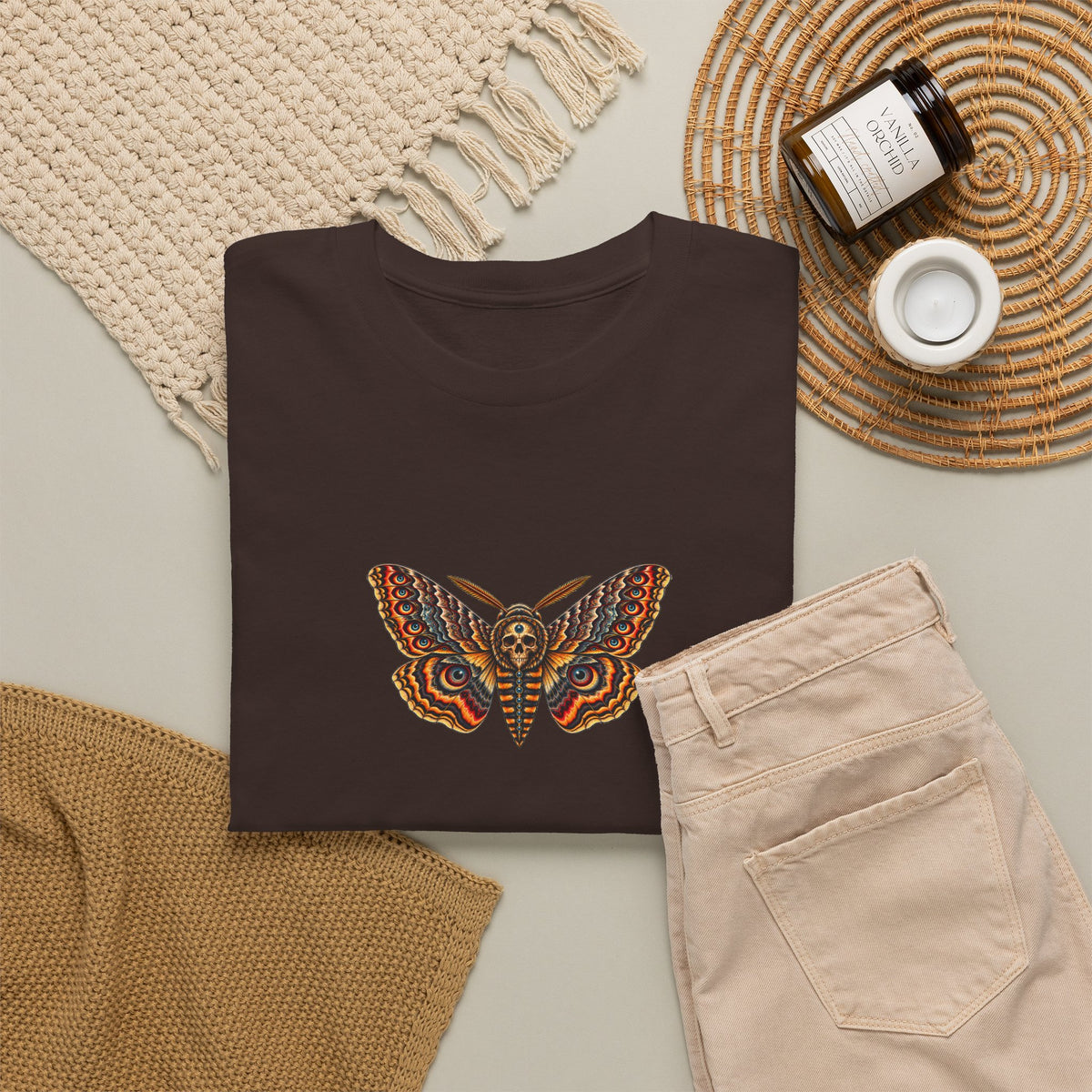 Mystical Moth and Sacred Geometry Graphic Tee