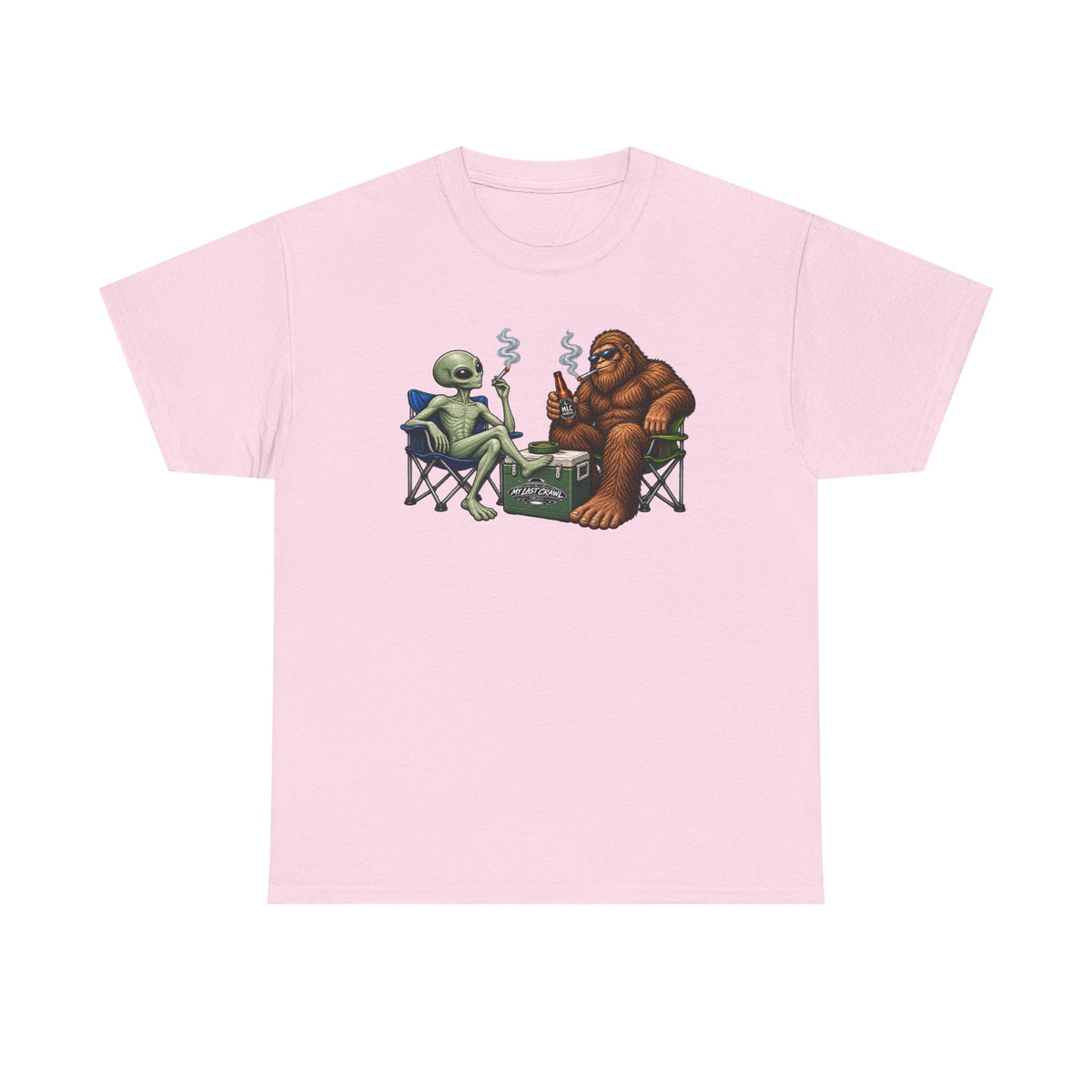 Alien & bigfoot burning one