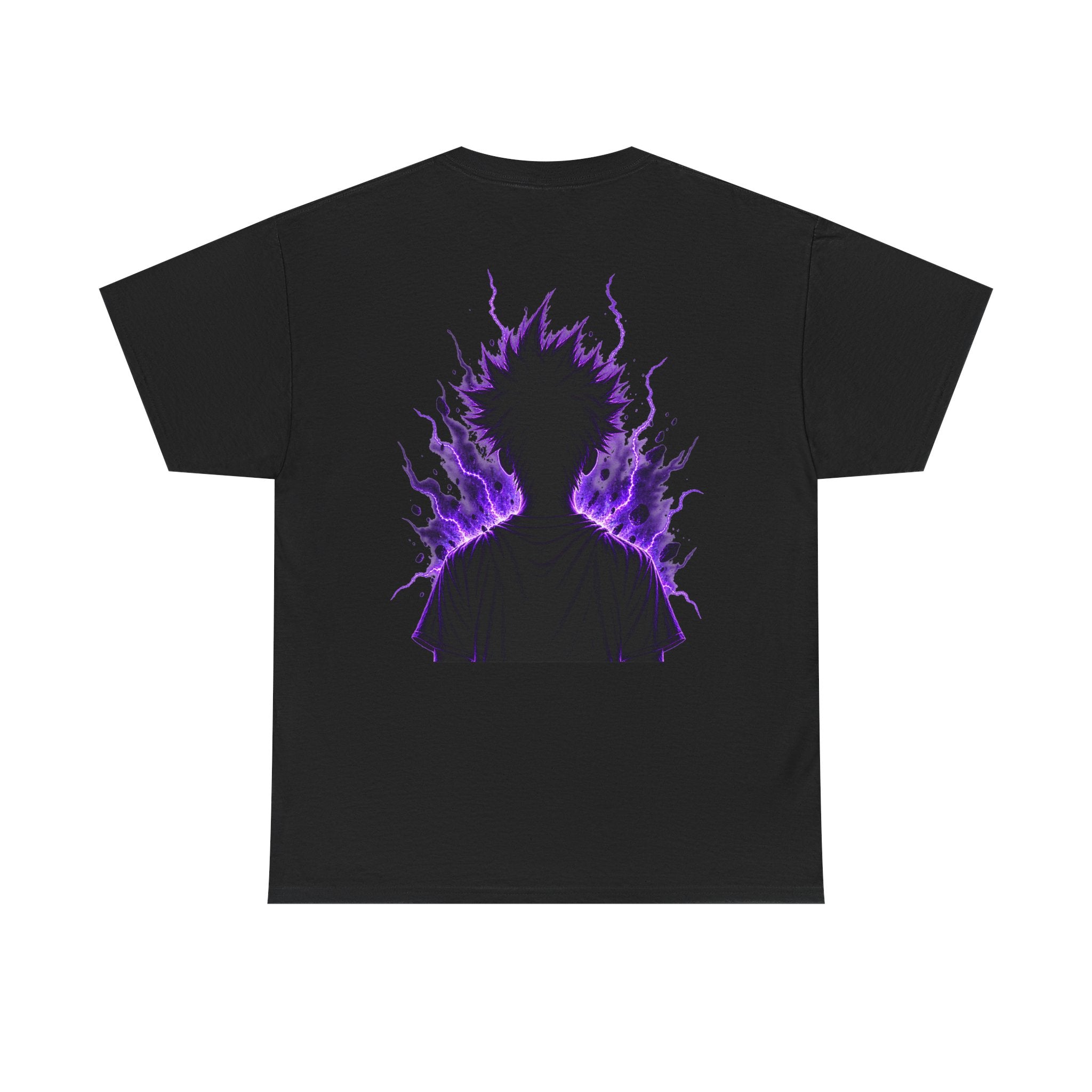 Electric Aura Tee — Purple Energy Silhouette T-Shirt