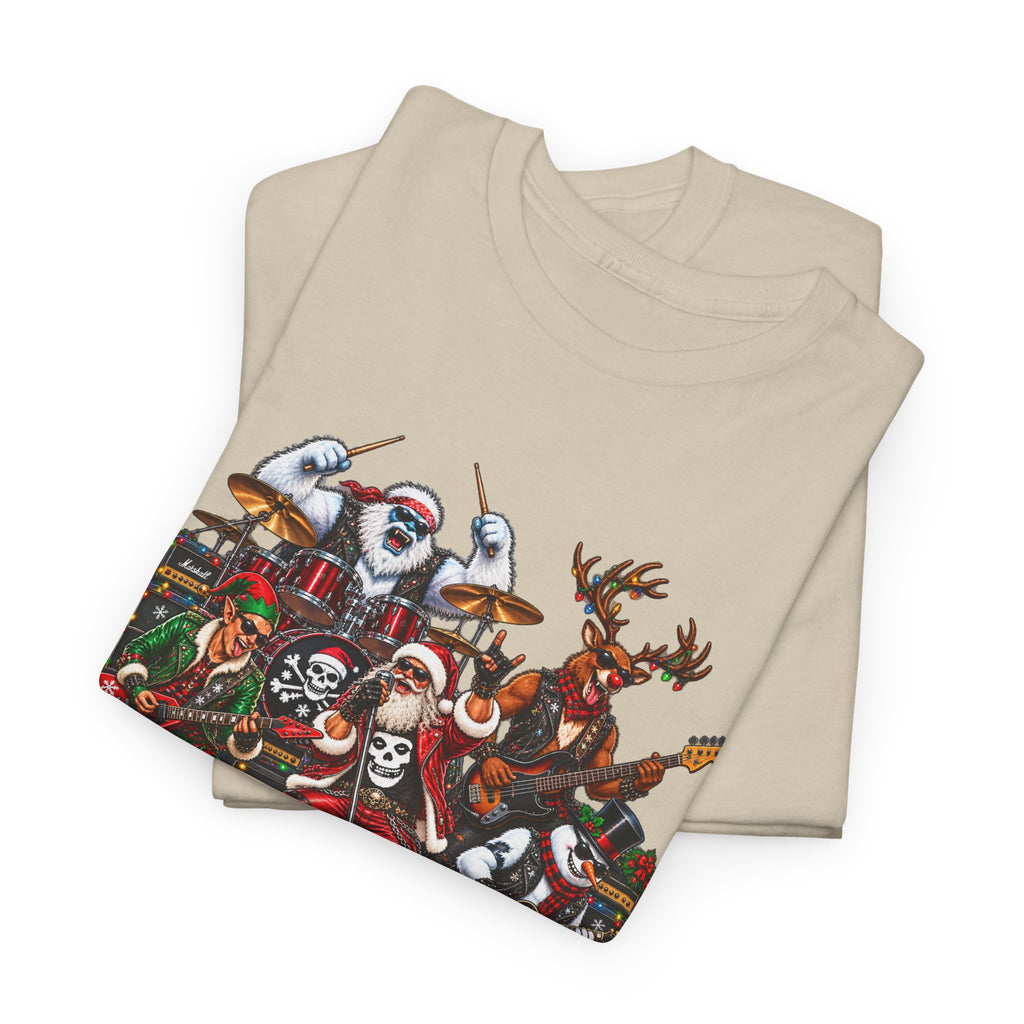 Festive Christmas Reindeer and Santa Crew T-Shirt