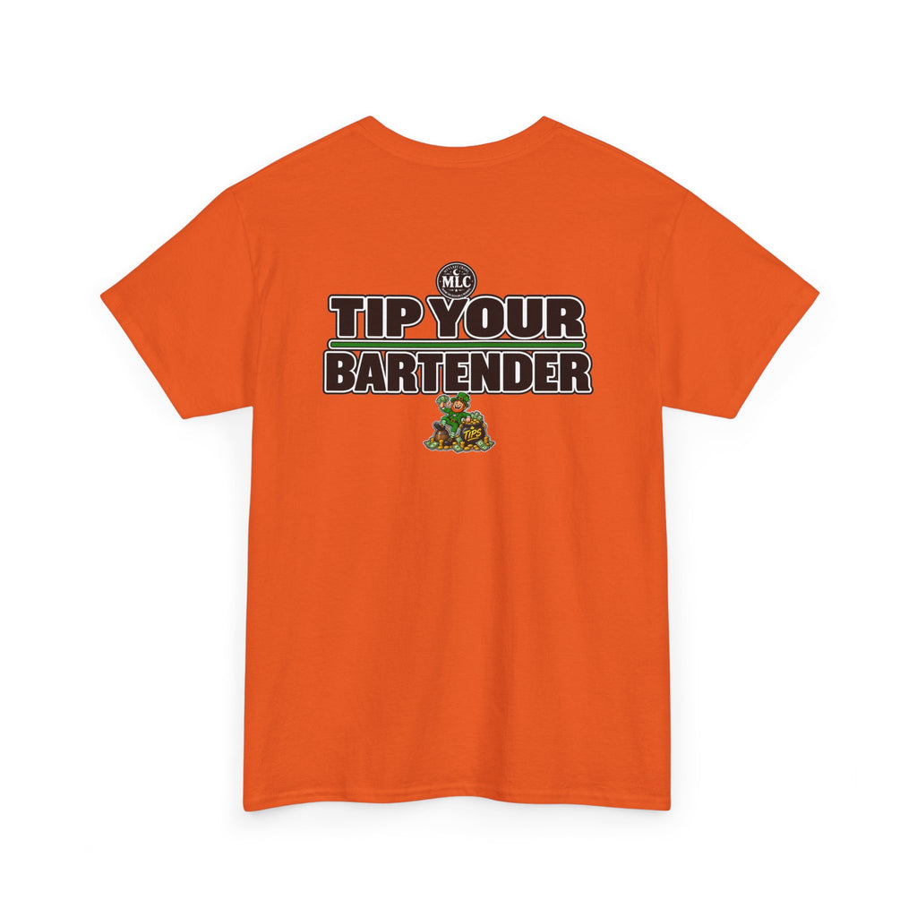 Tip Your Bartender Tee — "Compliments Don't Pay My Bills" leprechaun