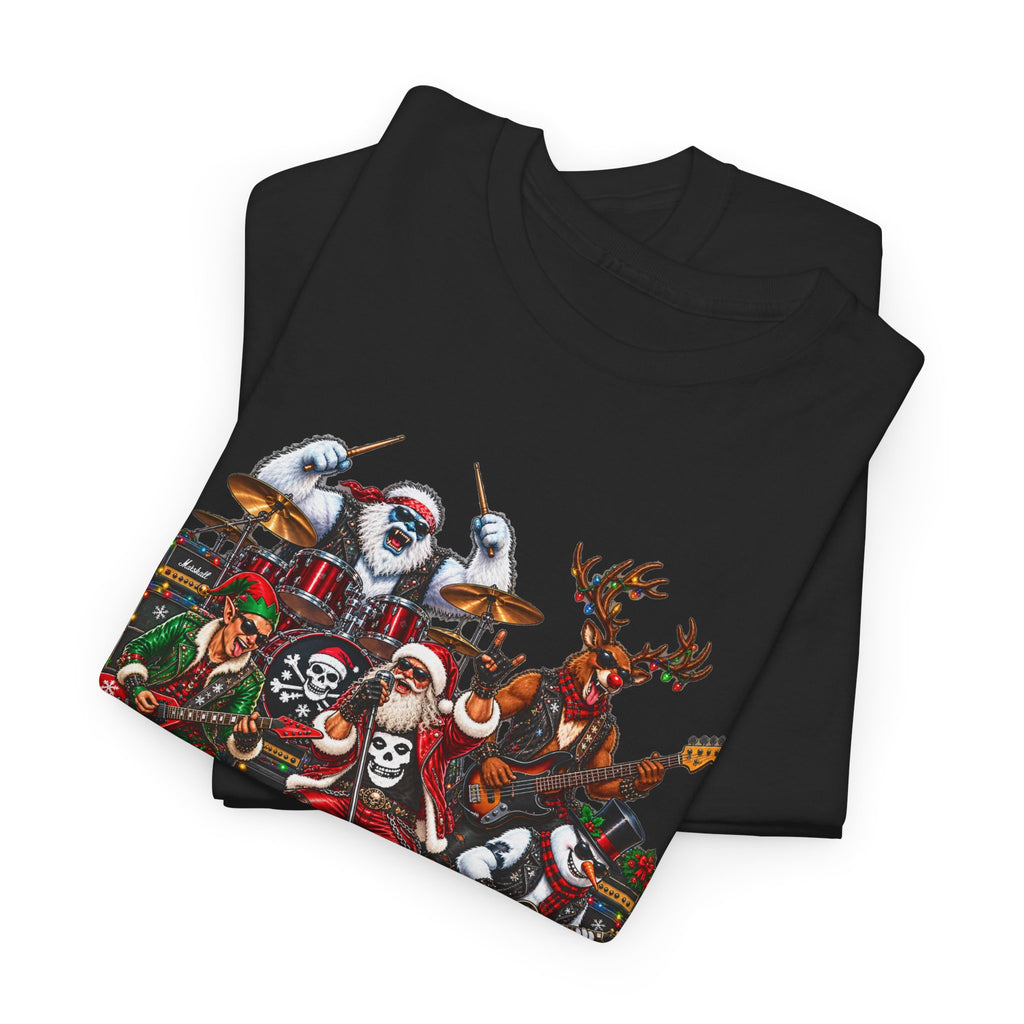 Festive Christmas Reindeer and Santa Crew T-Shirt