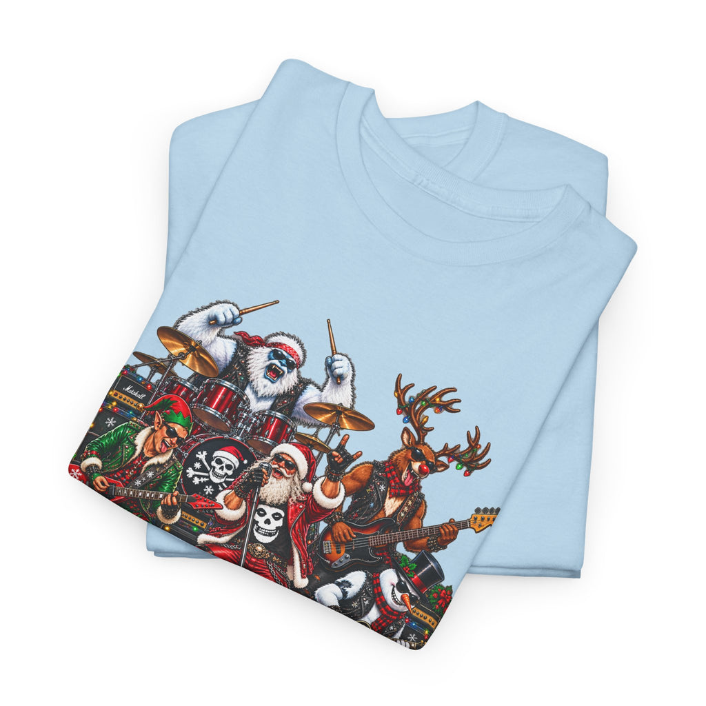 Festive Christmas Reindeer and Santa Crew T-Shirt