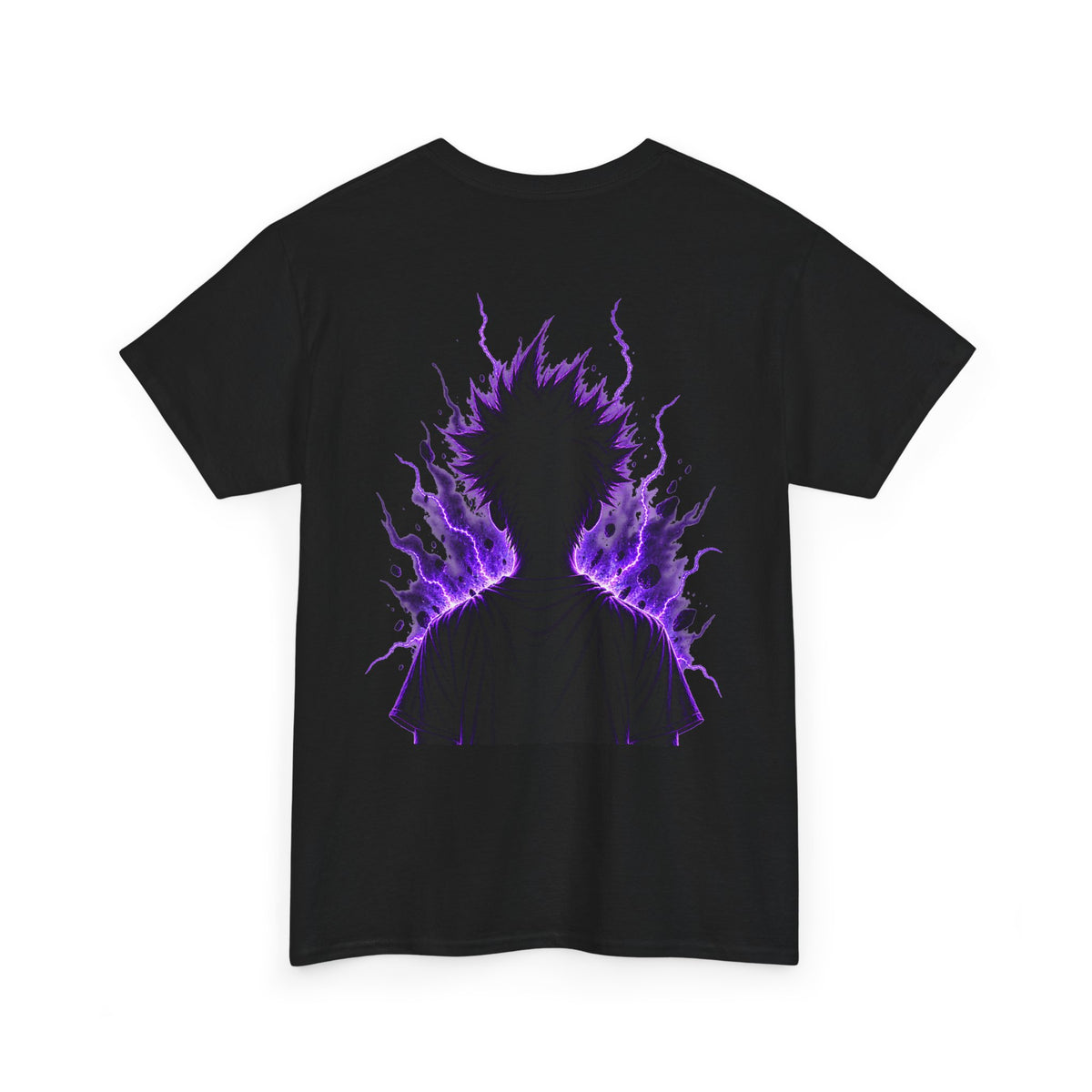 Electric Aura Tee — Purple Energy Silhouette T-Shirt