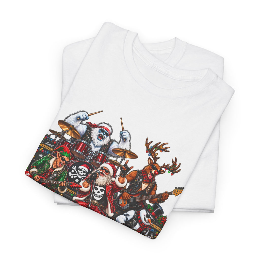Festive Christmas Reindeer and Santa Crew T-Shirt