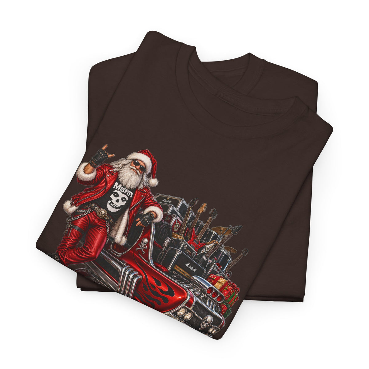 Santa Claus Christmas Hot Rod Tee