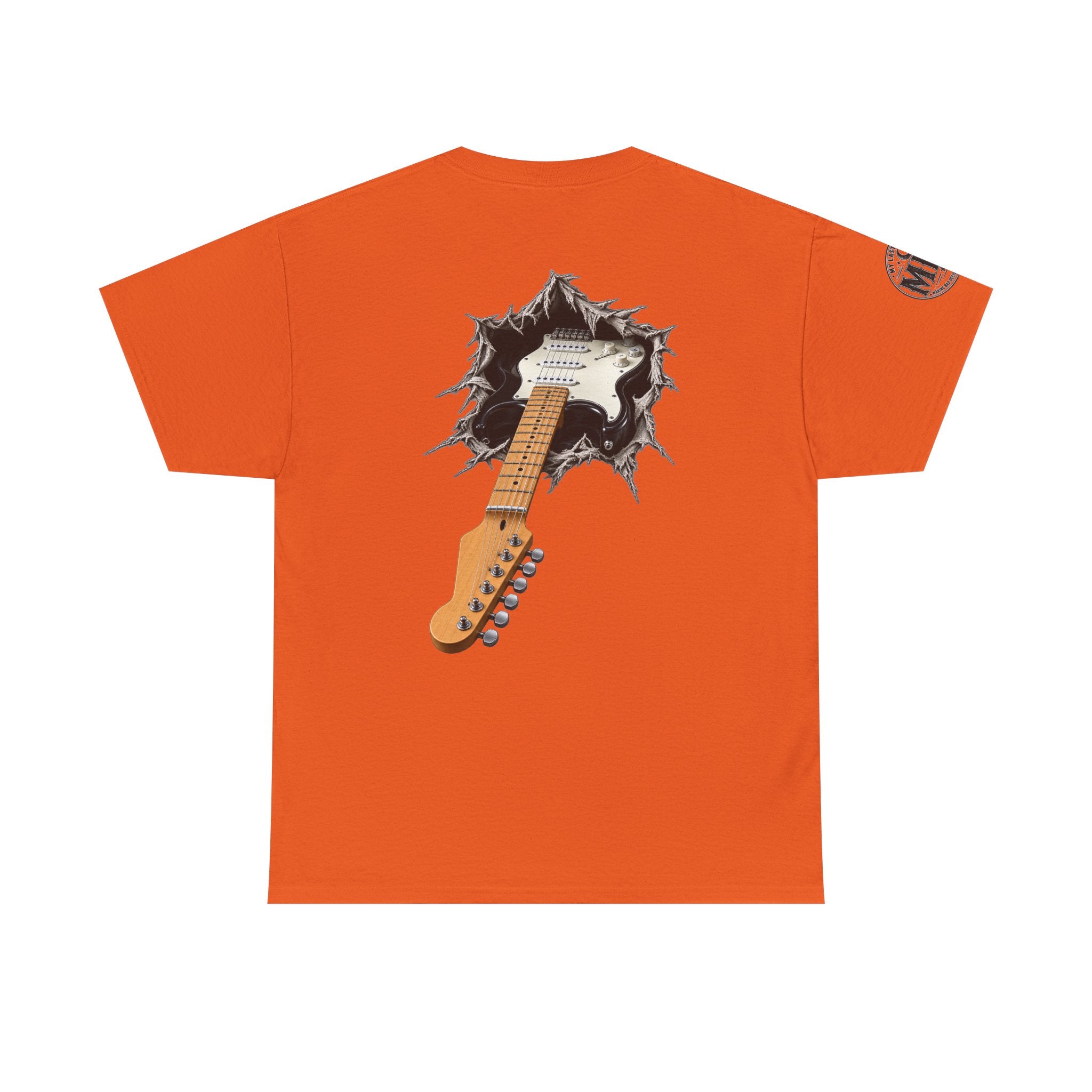 Electric Guitar Tee —  (Guitar Breaking Through Back)