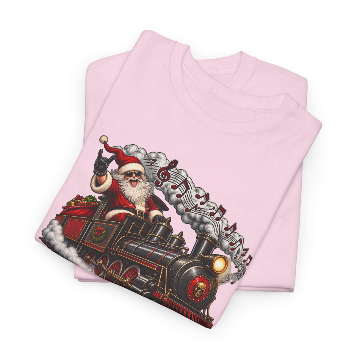 Christmas Train Santa Graphic T-Shirt