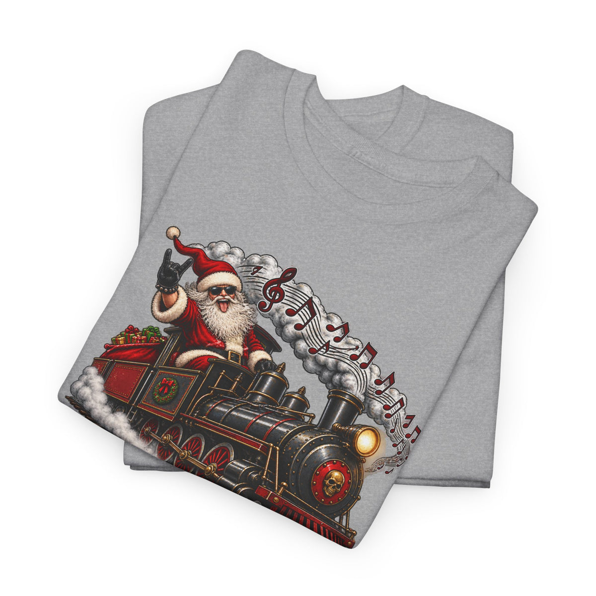 Christmas Train Santa Graphic T-Shirt