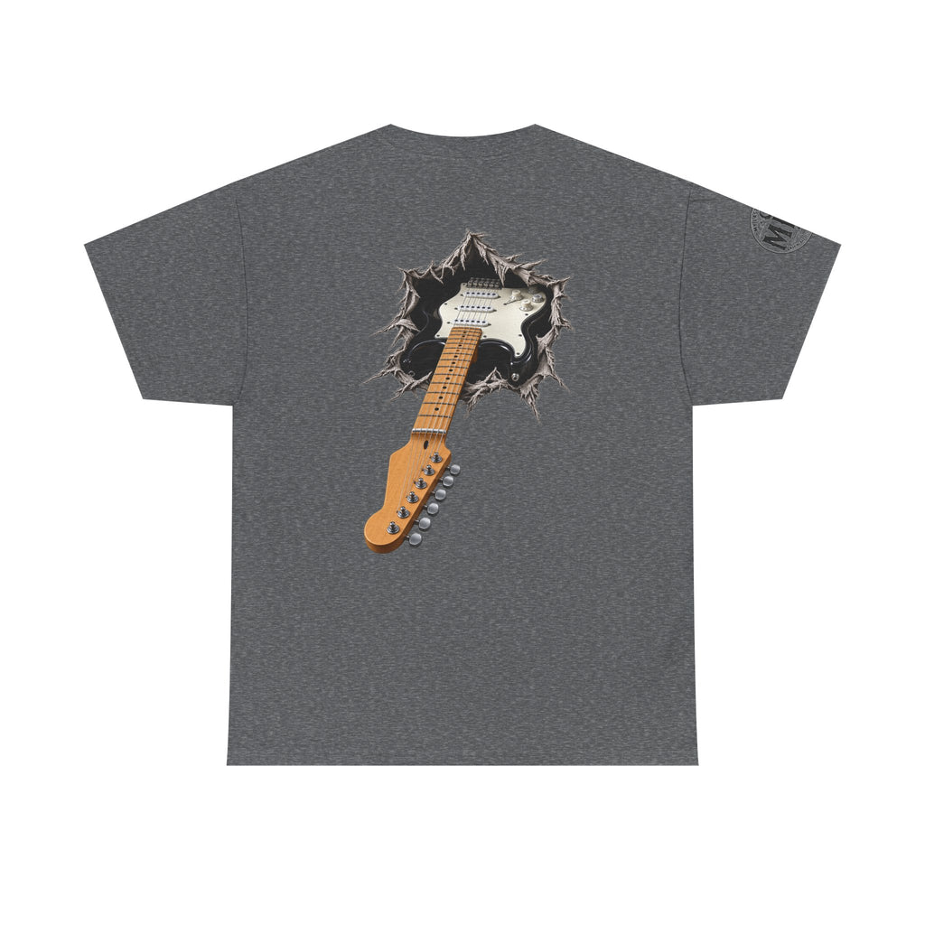 Electric Guitar Tee —  (Guitar Breaking Through Back)