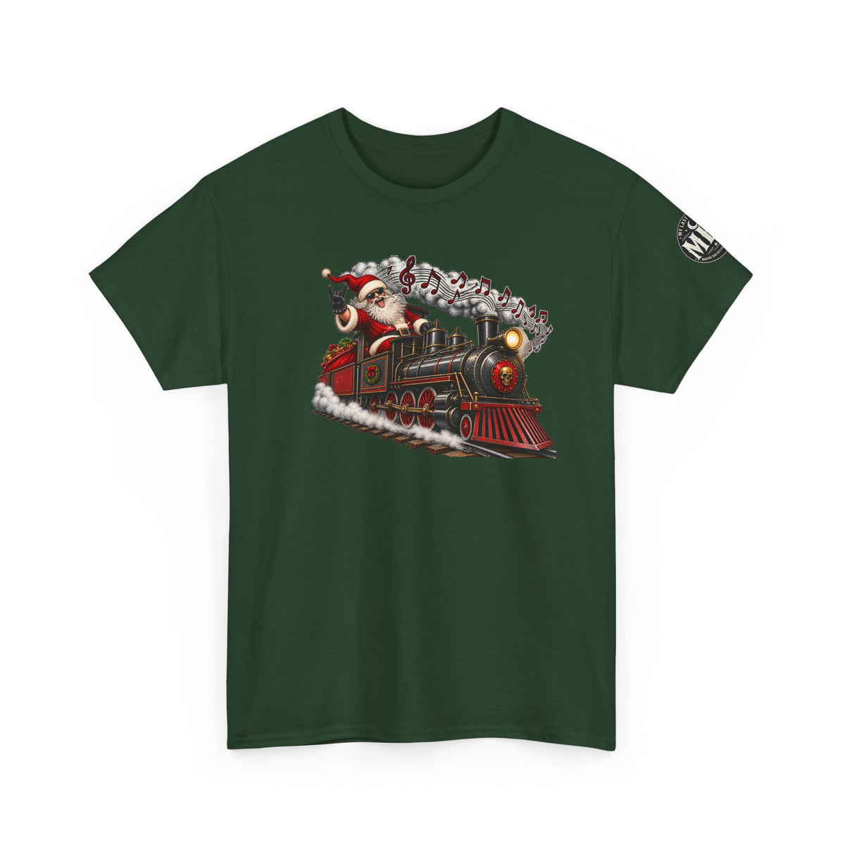 Christmas Train Santa Graphic T-Shirt