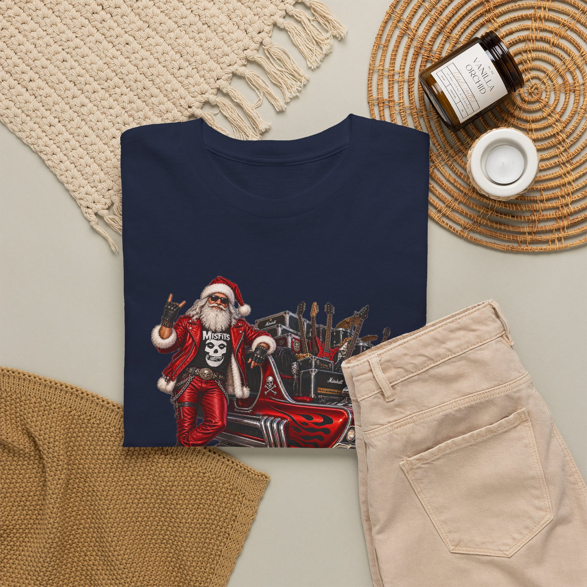 Santa Claus Christmas Hot Rod Tee