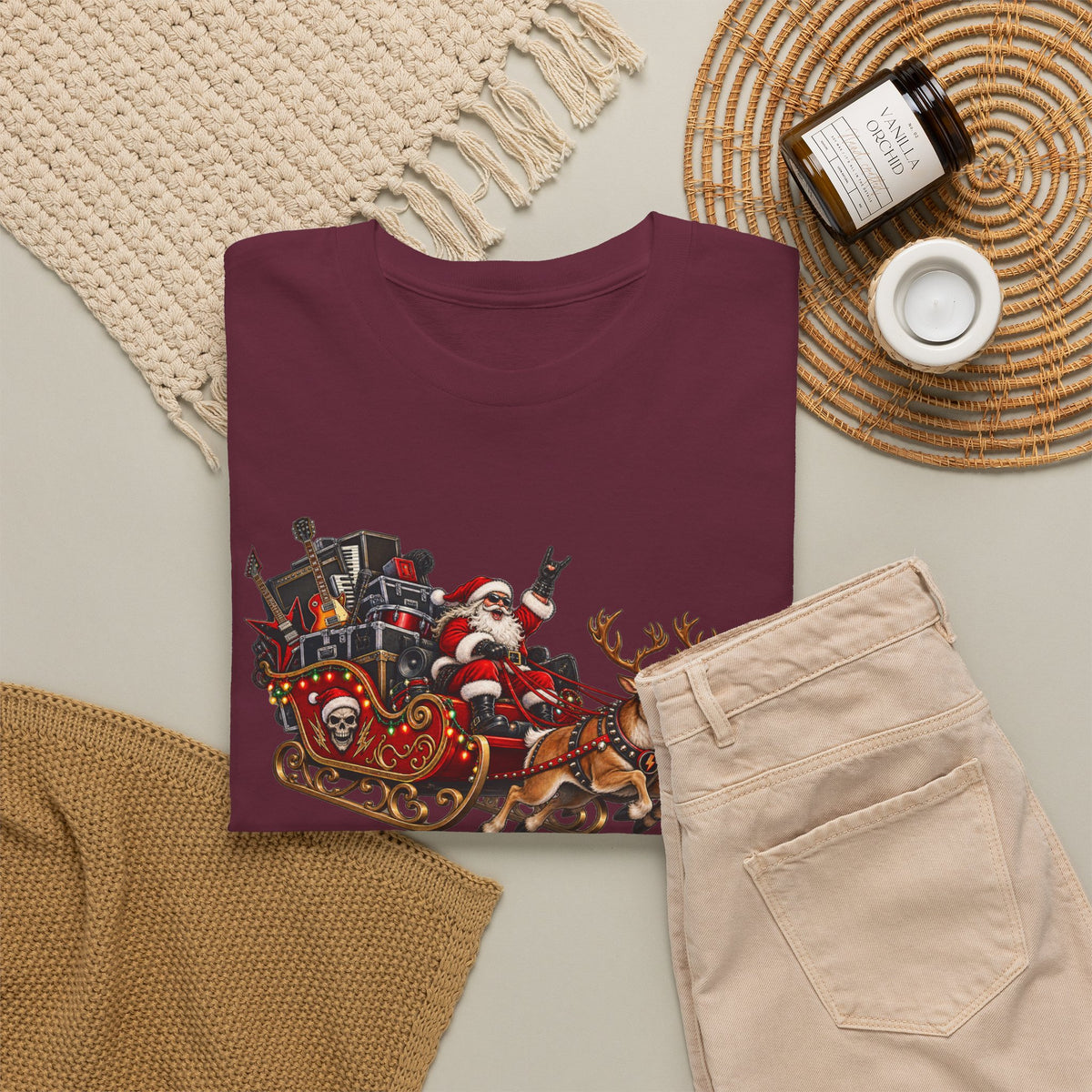 Festive Santa Sleigh Christmas T-Shirt