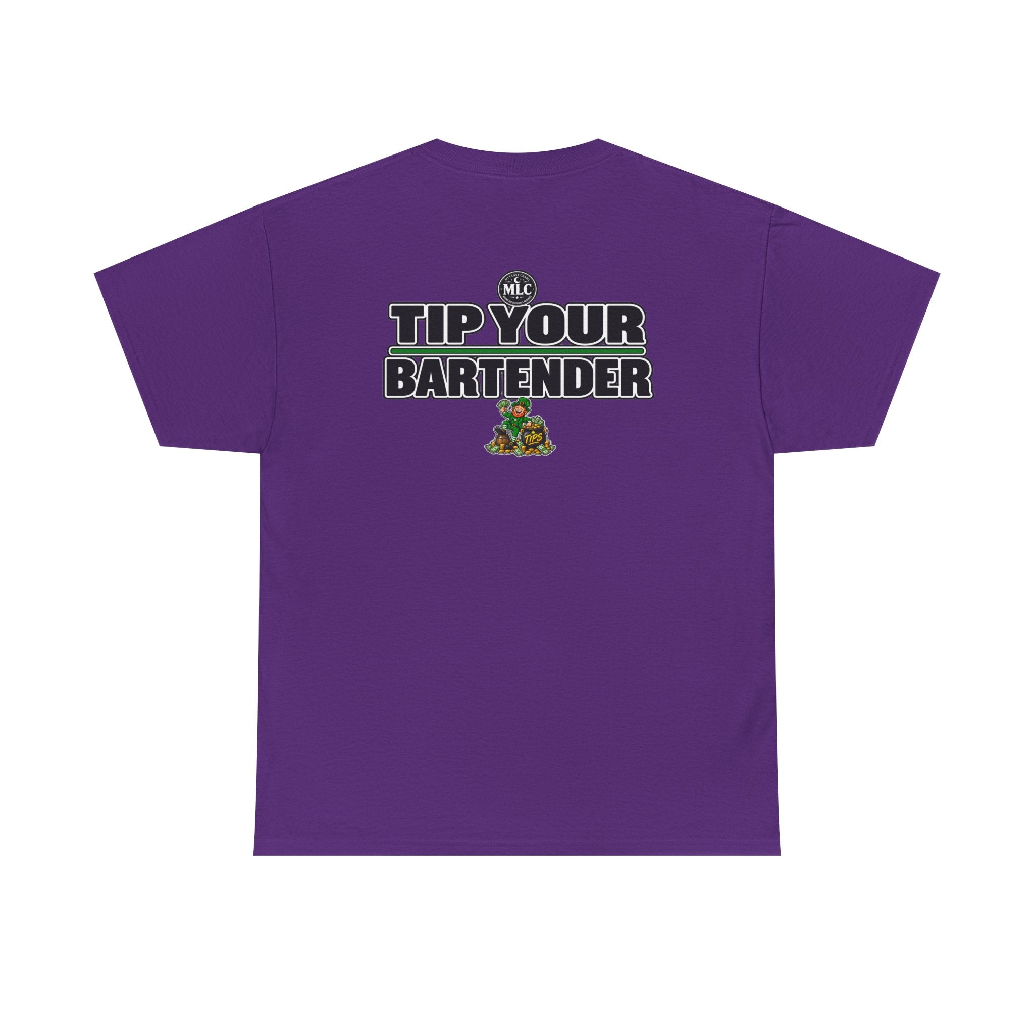 Tip Your Bartender Tee — "Compliments Don't Pay My Bills" leprechaun