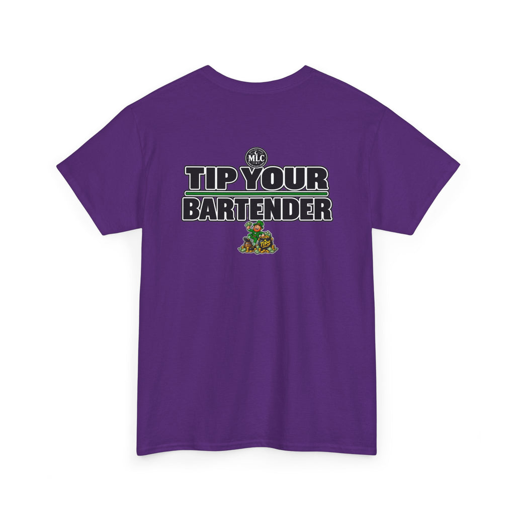 Tip Your Bartender Tee — "Compliments Don't Pay My Bills" leprechaun