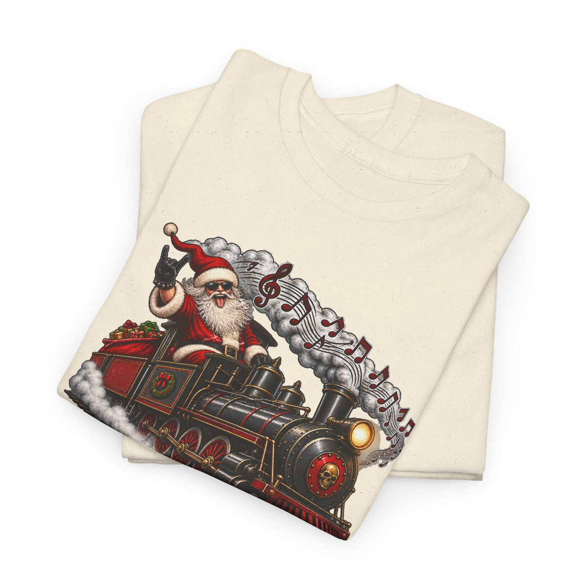 Christmas Train Santa Graphic T-Shirt