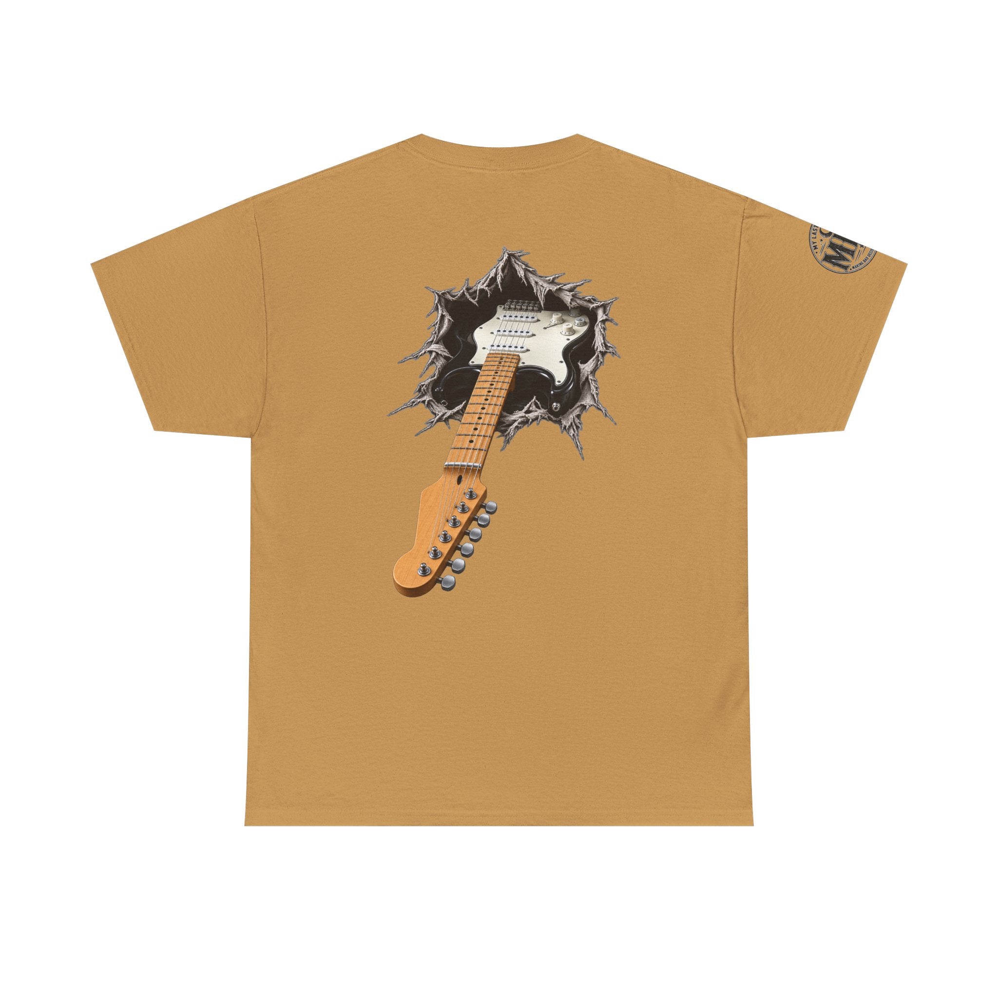 Electric Guitar Tee —  (Guitar Breaking Through Back)