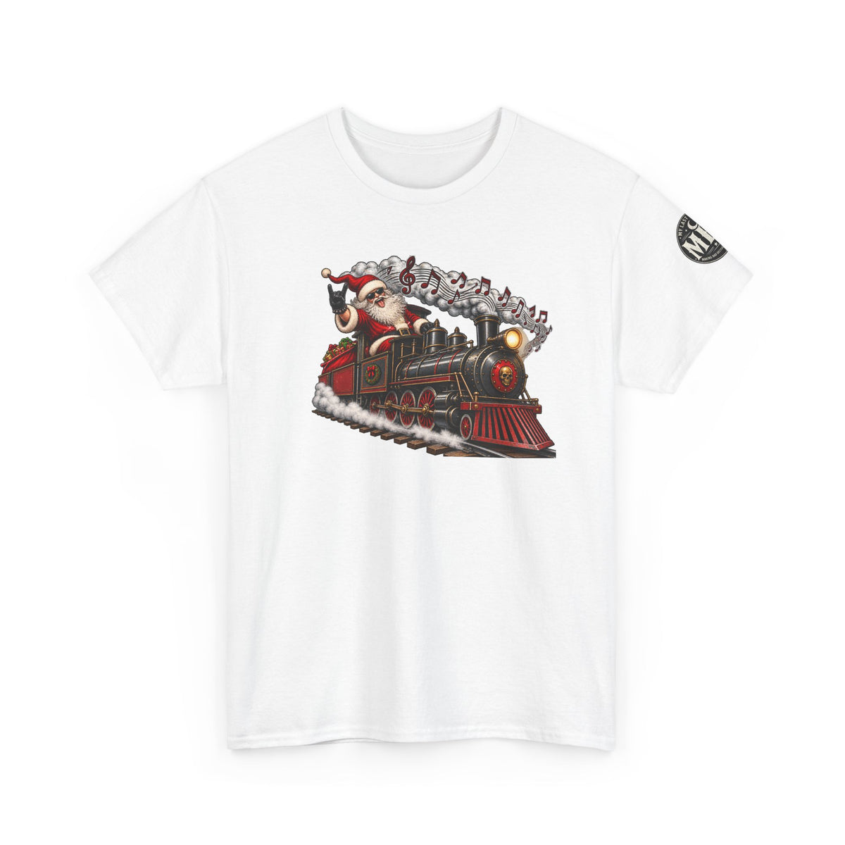 Christmas Train Santa Graphic T-Shirt