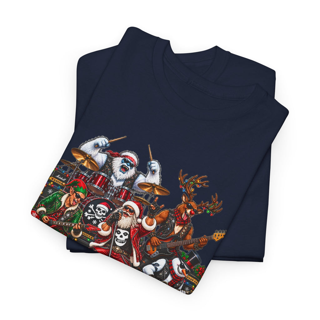 Festive Christmas Reindeer and Santa Crew T-Shirt