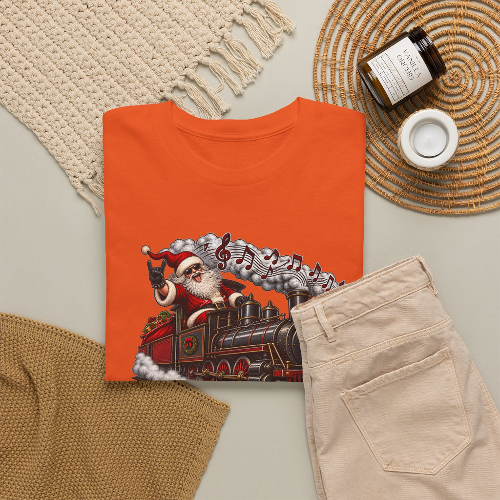 Christmas Train Santa Graphic T-Shirt
