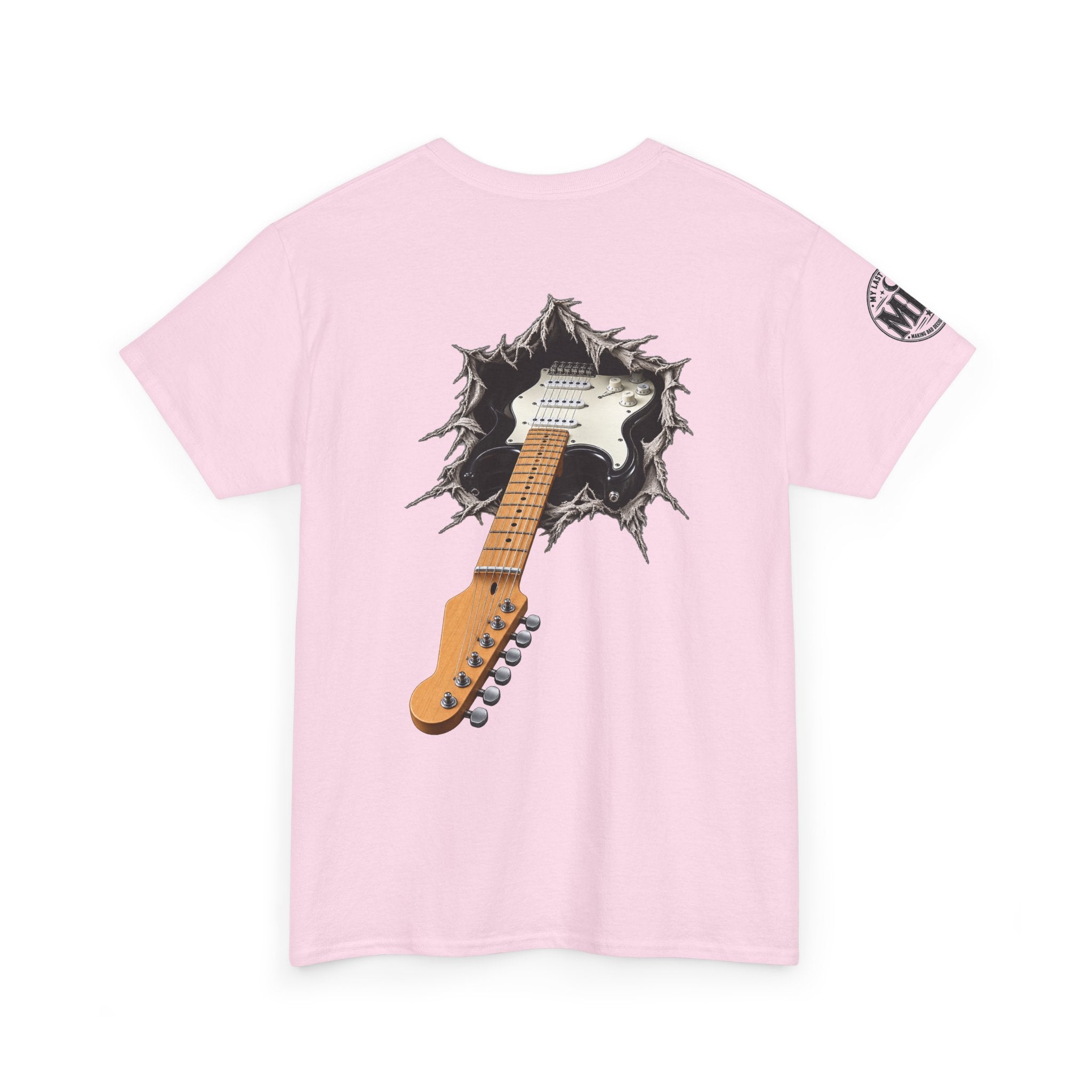 Electric Guitar Tee —  (Guitar Breaking Through Back)